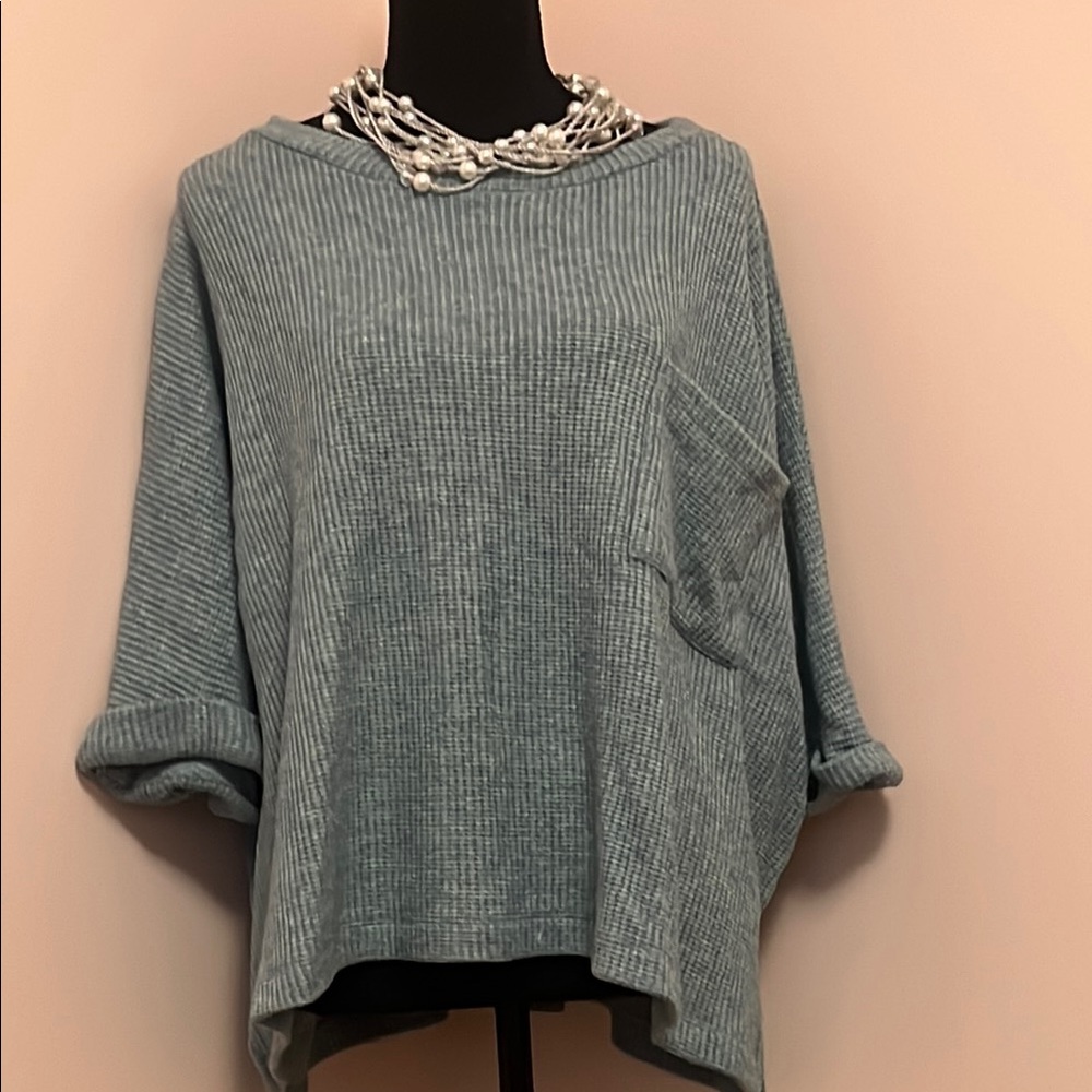 White Birch Blue Knit Sweater